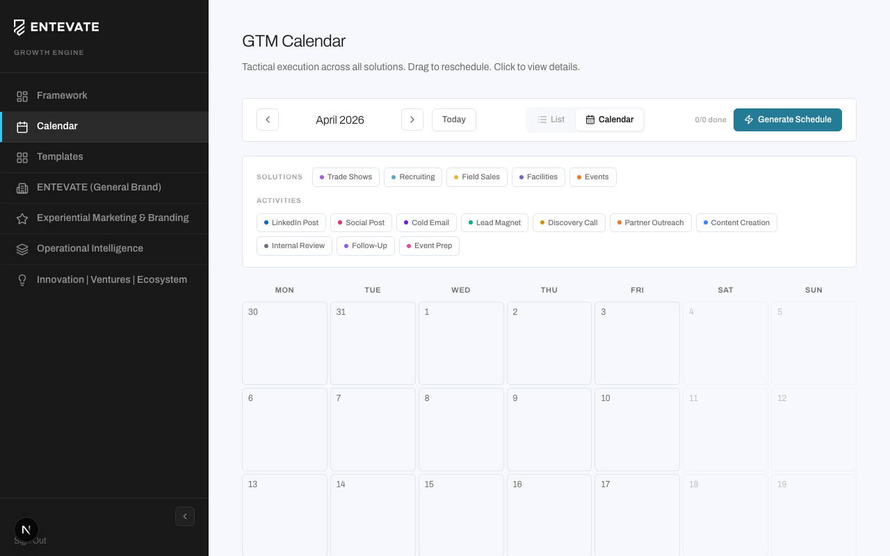 Content Calendar